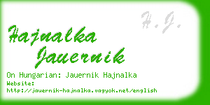 hajnalka jauernik business card